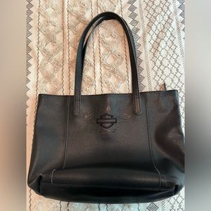 Leather Harley Davidson tote bag